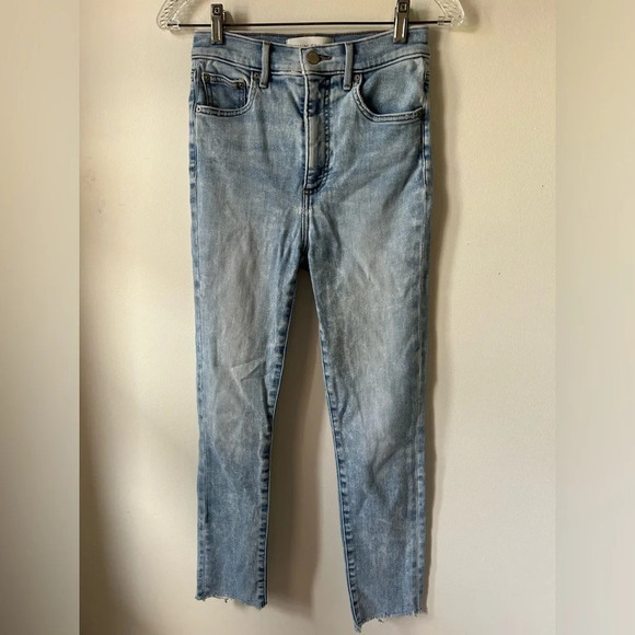 Denim Forum The High Rise Skinny  Cropped Jeans - Picture 1 of 4